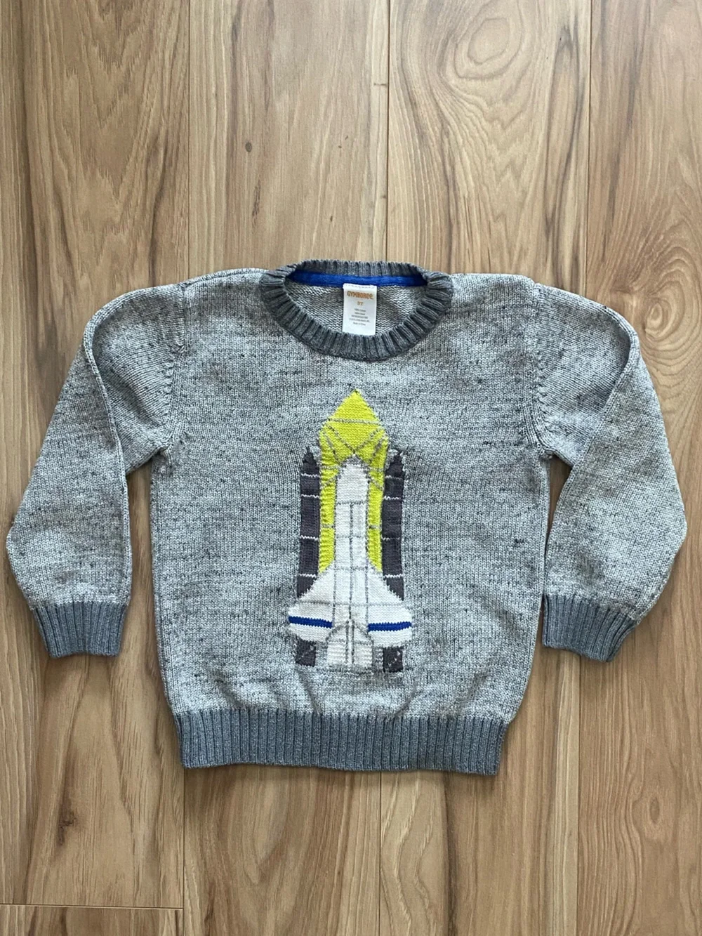 Gymboree Rocket Space Shuttle Cotton Knit Crewneck Sweater Size 3T